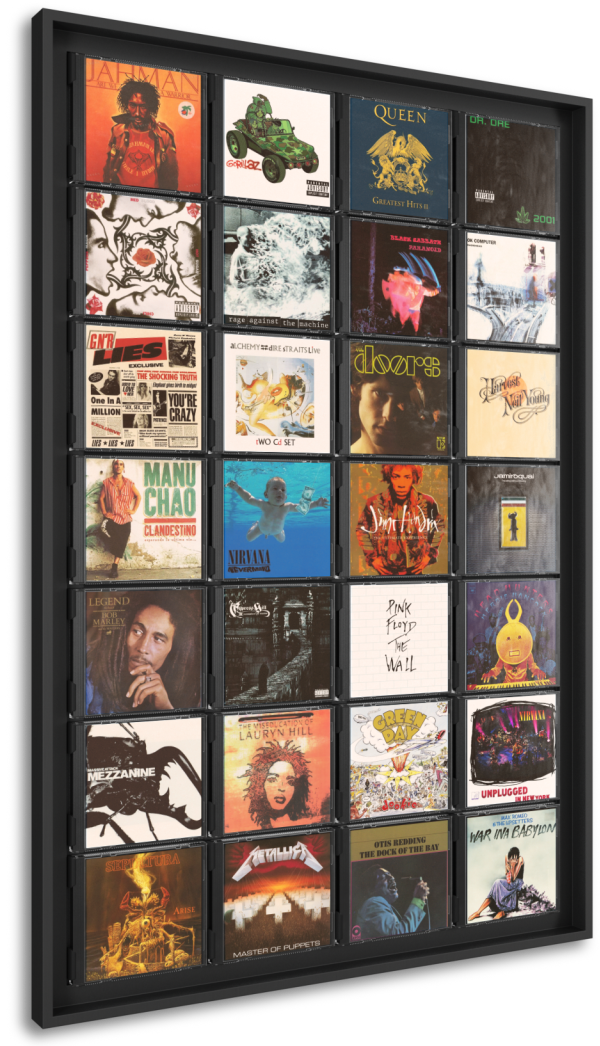 Cadre-CD-noir-décoration-murale